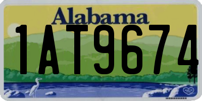 AL license plate 1AT9674