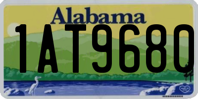 AL license plate 1AT9680
