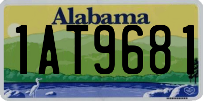 AL license plate 1AT9681