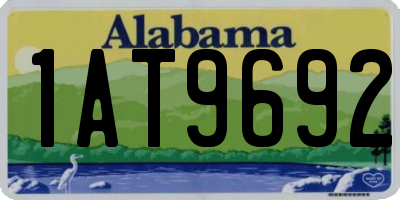 AL license plate 1AT9692