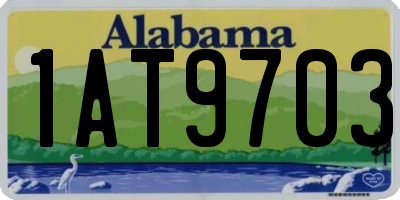 AL license plate 1AT9703