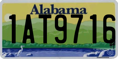 AL license plate 1AT9716