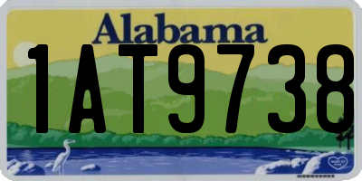 AL license plate 1AT9738