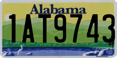 AL license plate 1AT9743