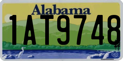 AL license plate 1AT9748