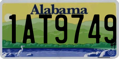 AL license plate 1AT9749