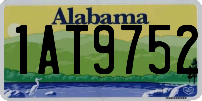 AL license plate 1AT9752