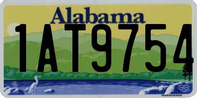 AL license plate 1AT9754