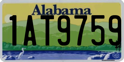 AL license plate 1AT9759