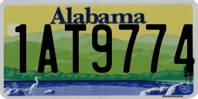 AL license plate 1AT9774