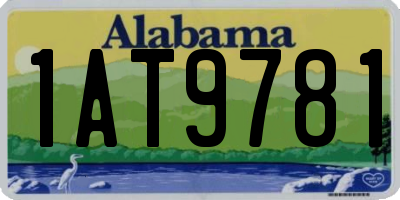 AL license plate 1AT9781