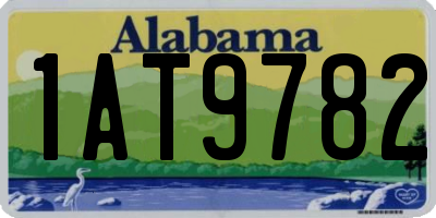 AL license plate 1AT9782