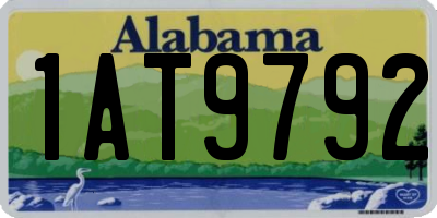 AL license plate 1AT9792