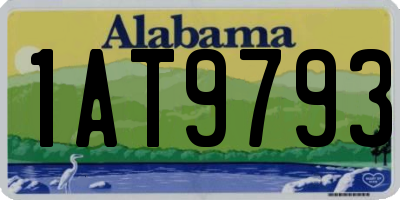 AL license plate 1AT9793
