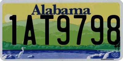 AL license plate 1AT9798