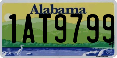 AL license plate 1AT9799