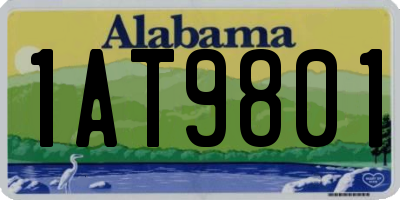AL license plate 1AT9801