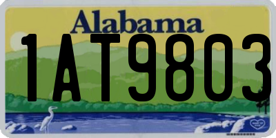 AL license plate 1AT9803
