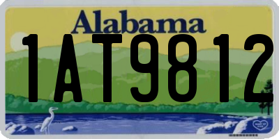 AL license plate 1AT9812