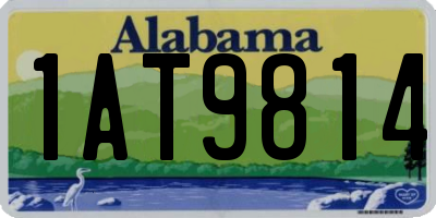 AL license plate 1AT9814