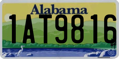 AL license plate 1AT9816