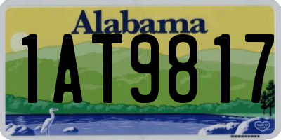 AL license plate 1AT9817