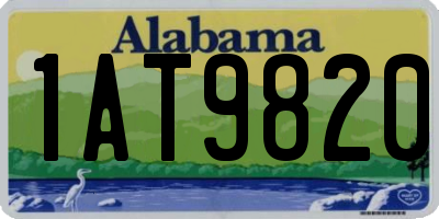 AL license plate 1AT9820