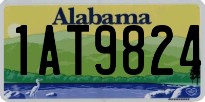 AL license plate 1AT9824