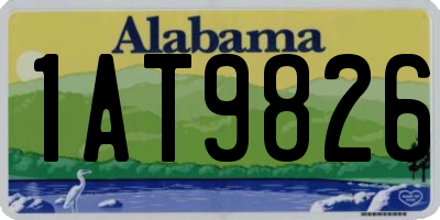 AL license plate 1AT9826