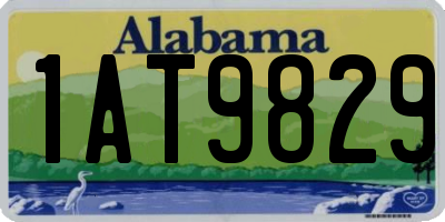 AL license plate 1AT9829