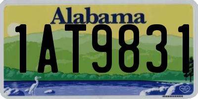 AL license plate 1AT9831
