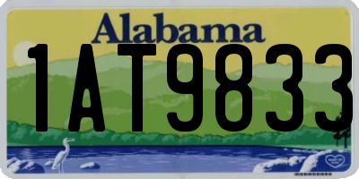 AL license plate 1AT9833