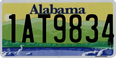 AL license plate 1AT9834