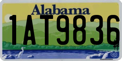 AL license plate 1AT9836