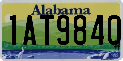 AL license plate 1AT9840