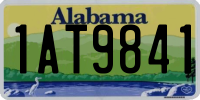 AL license plate 1AT9841