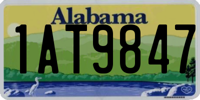 AL license plate 1AT9847