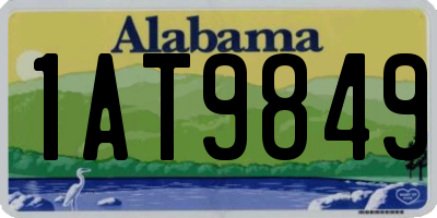AL license plate 1AT9849
