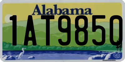 AL license plate 1AT9850