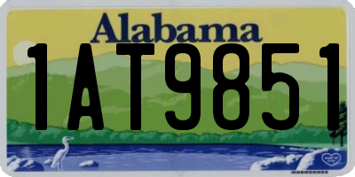 AL license plate 1AT9851