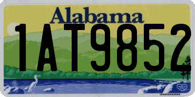AL license plate 1AT9852