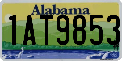 AL license plate 1AT9853