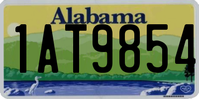 AL license plate 1AT9854