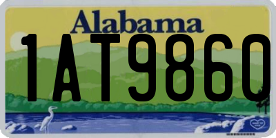 AL license plate 1AT9860