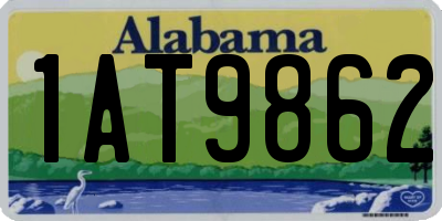 AL license plate 1AT9862