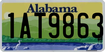 AL license plate 1AT9863
