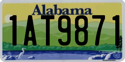 AL license plate 1AT9871