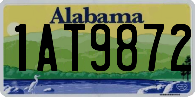 AL license plate 1AT9872