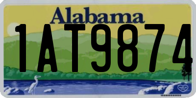 AL license plate 1AT9874