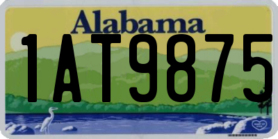 AL license plate 1AT9875